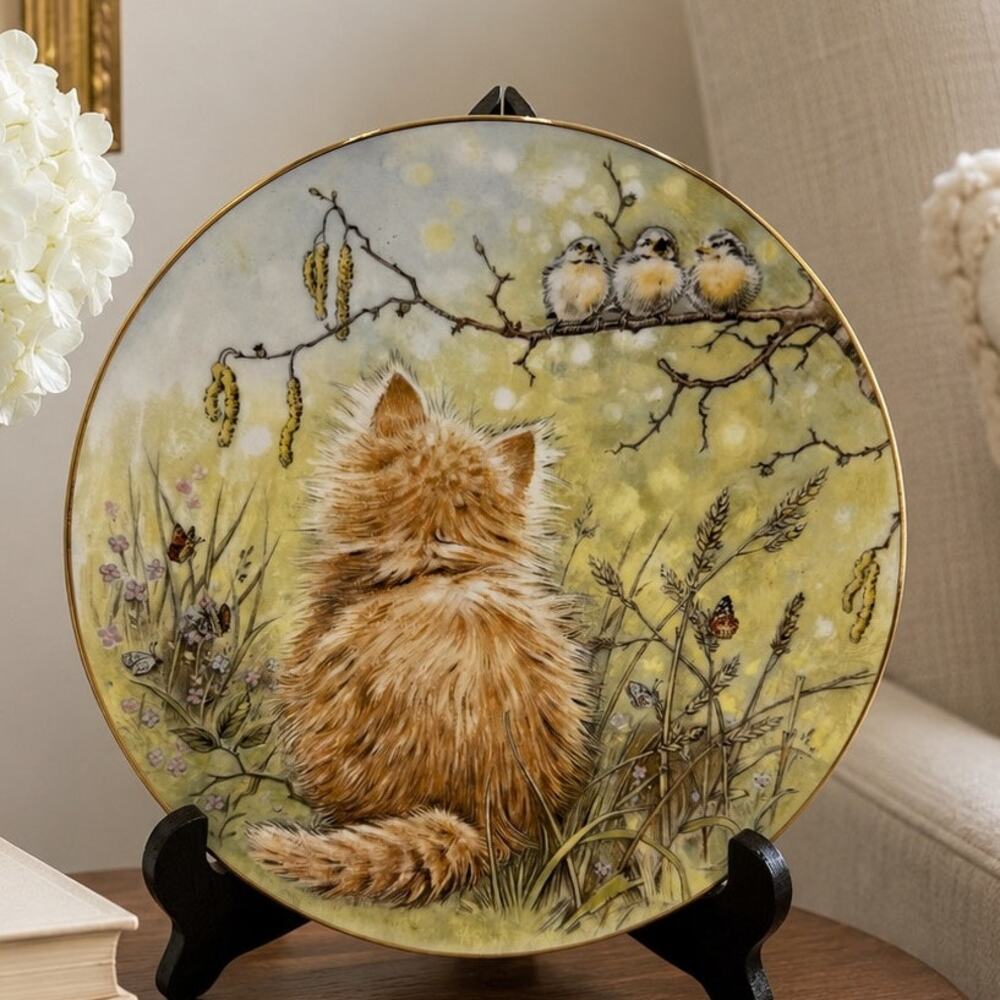 1985 Royal Worcester Kitten Plate